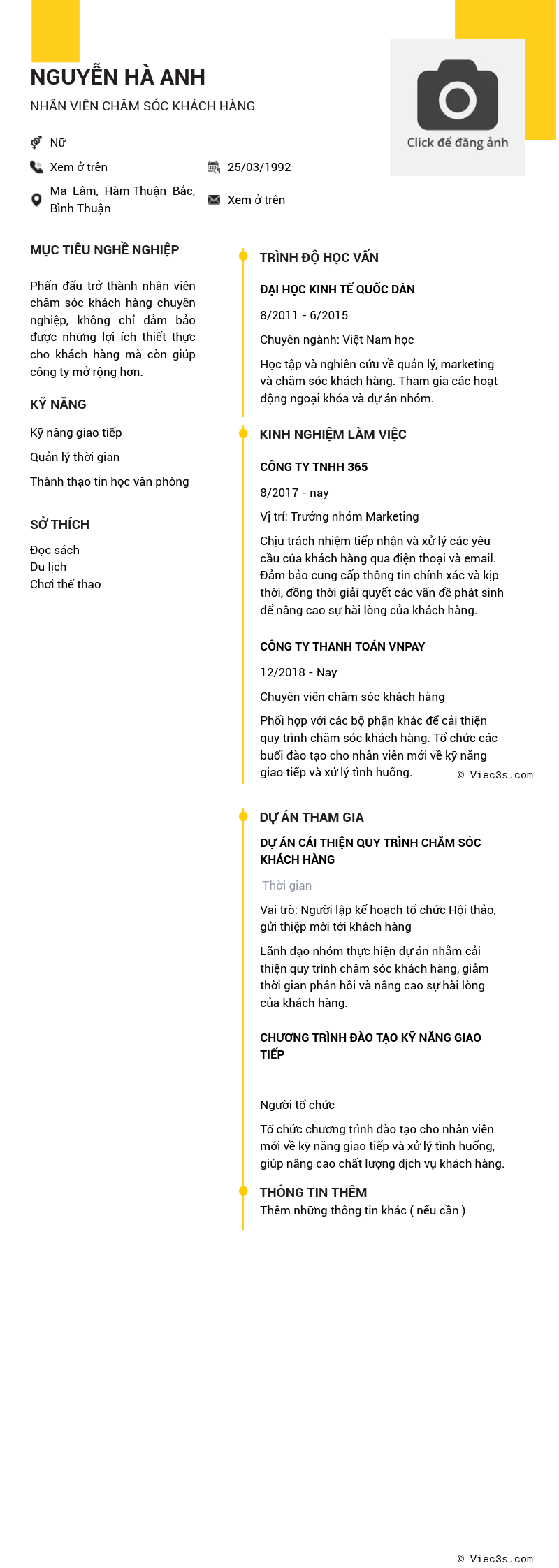 CV ứng viên