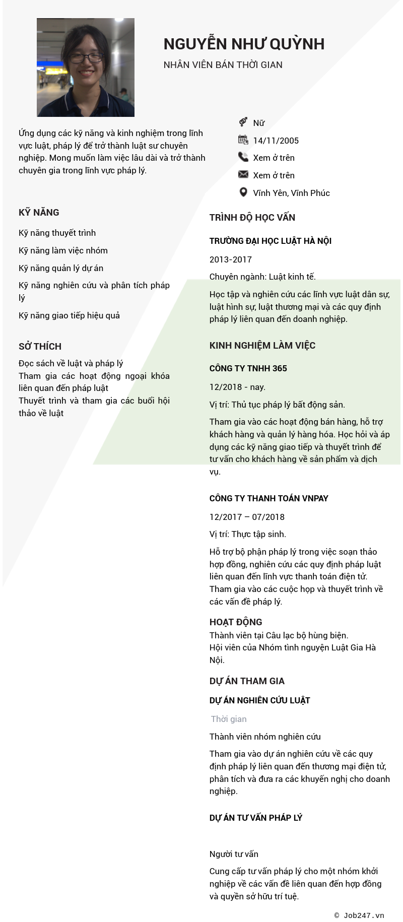 CV ứng viên