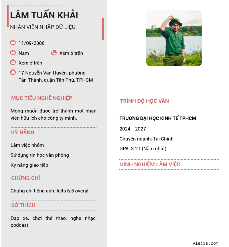 CV ứng viên