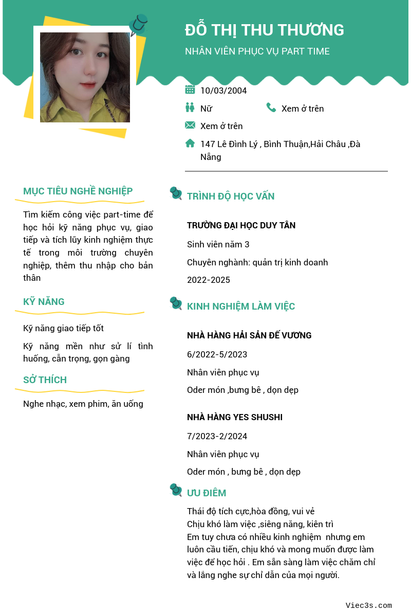 CV ứng viên