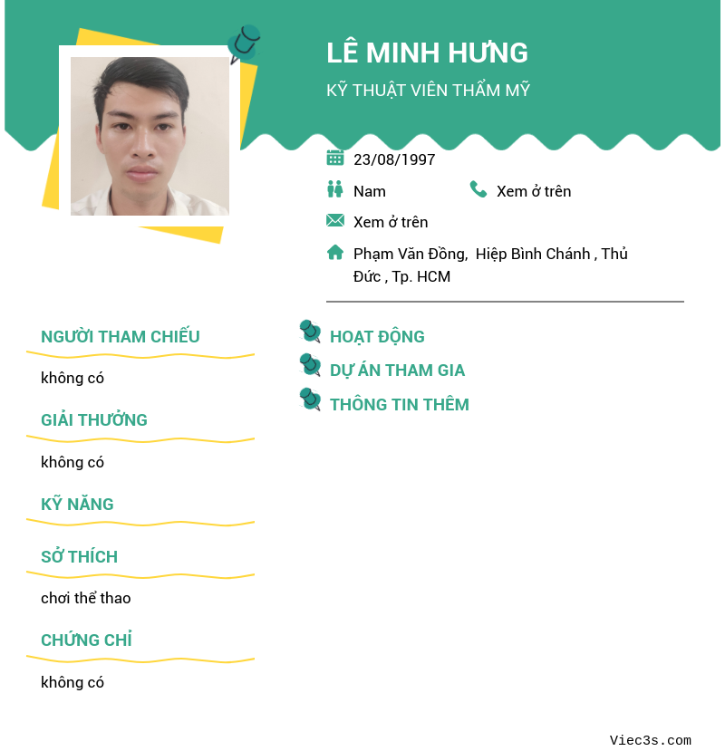 CV ứng viên