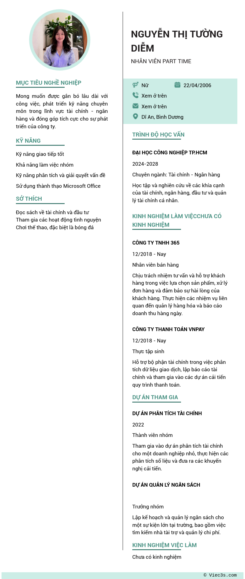 CV ứng viên