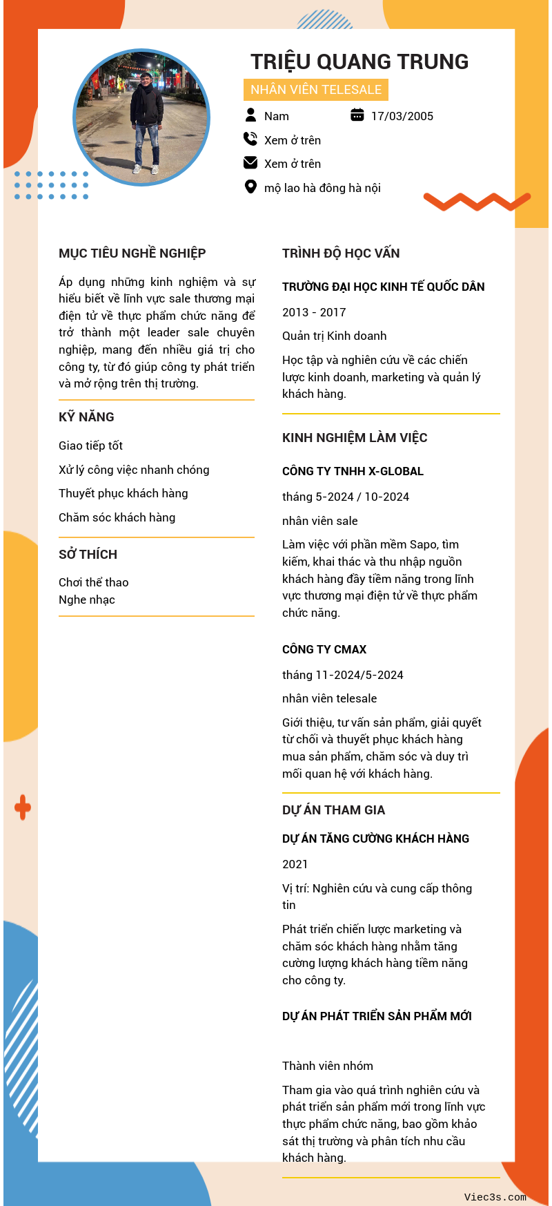 CV ứng viên