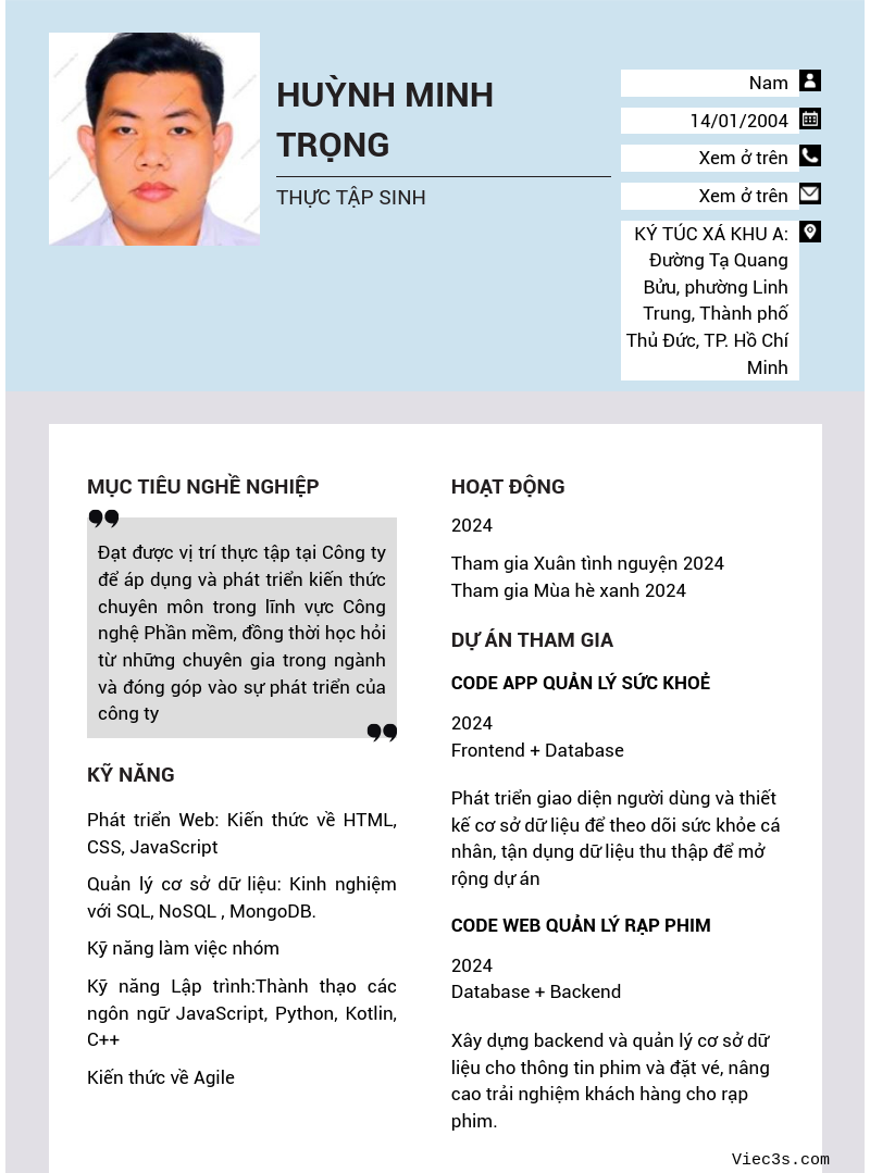 CV ứng viên