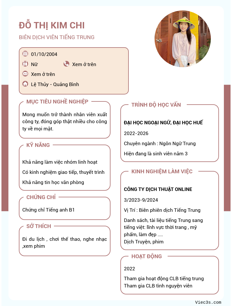 CV ứng viên