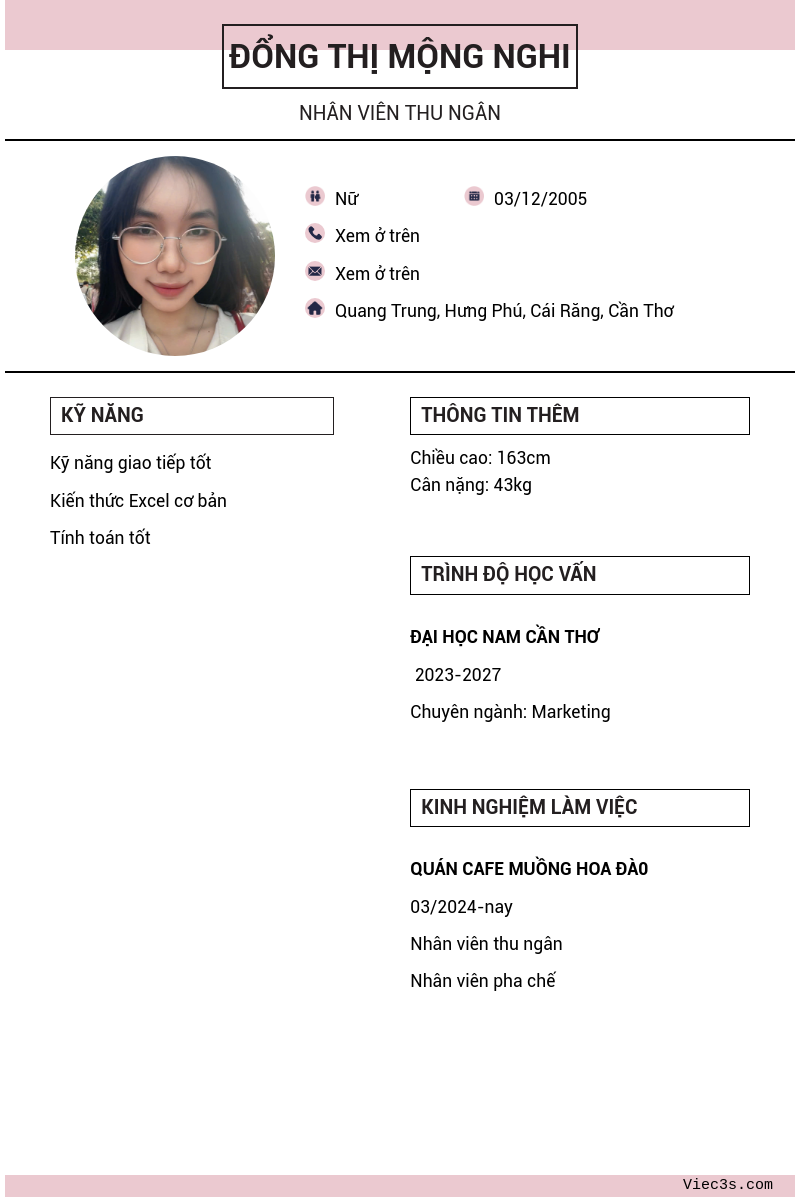 CV ứng viên