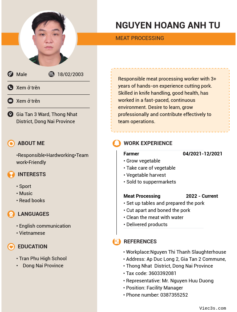 CV ứng viên