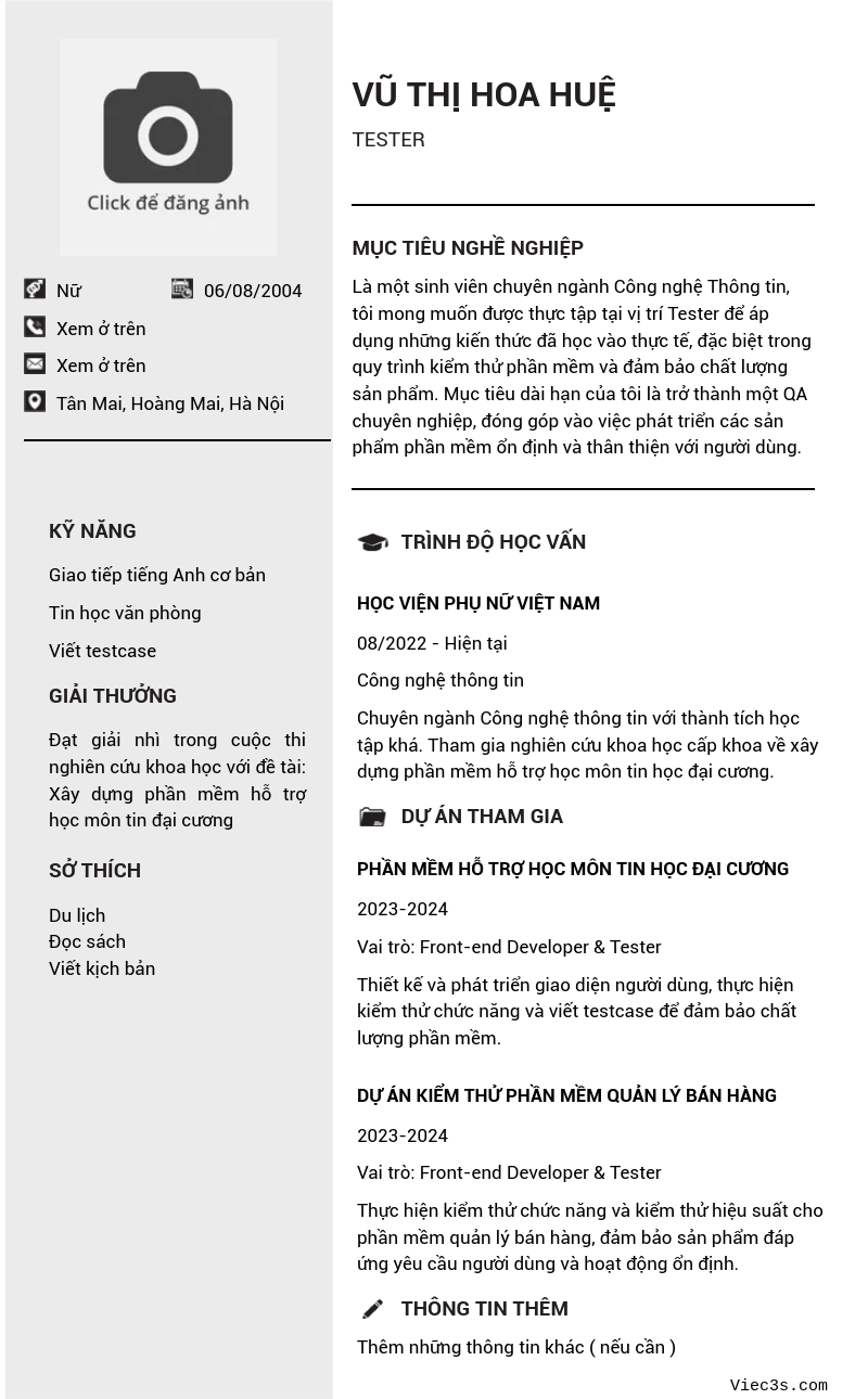 CV ứng viên