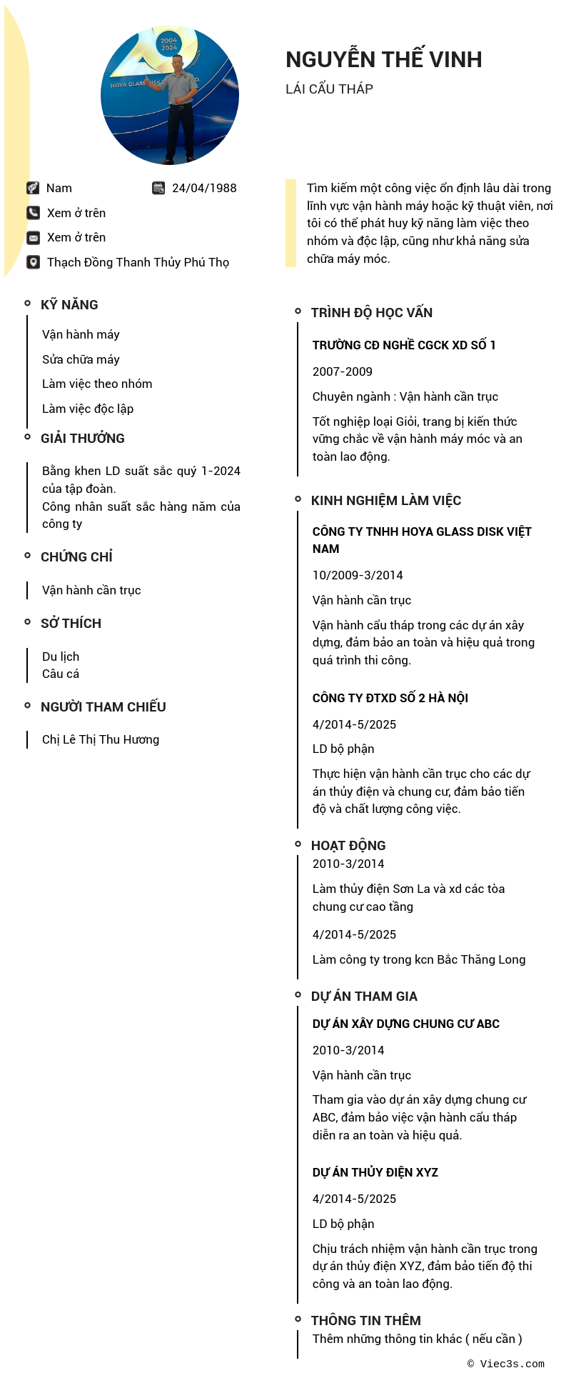 CV ứng viên