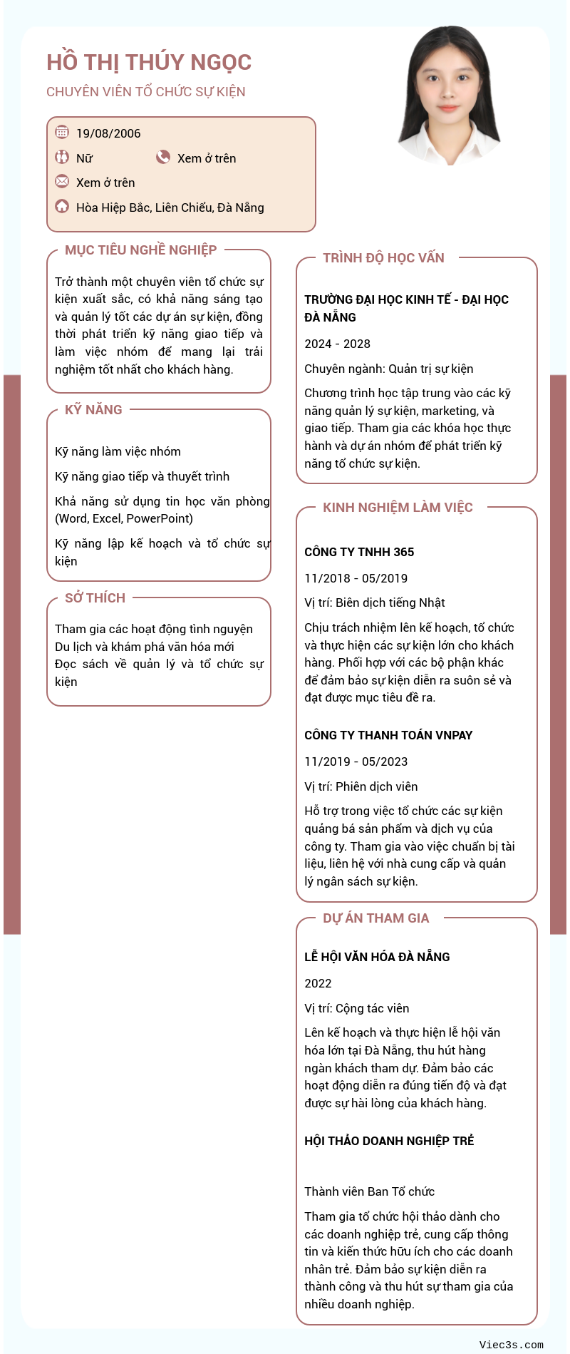 CV ứng viên