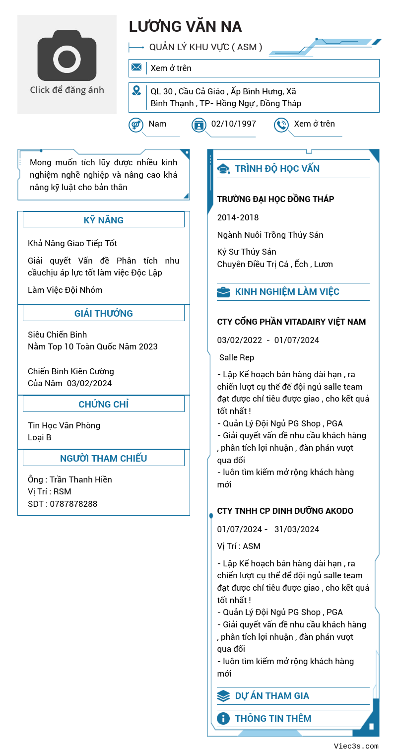 CV ứng viên
