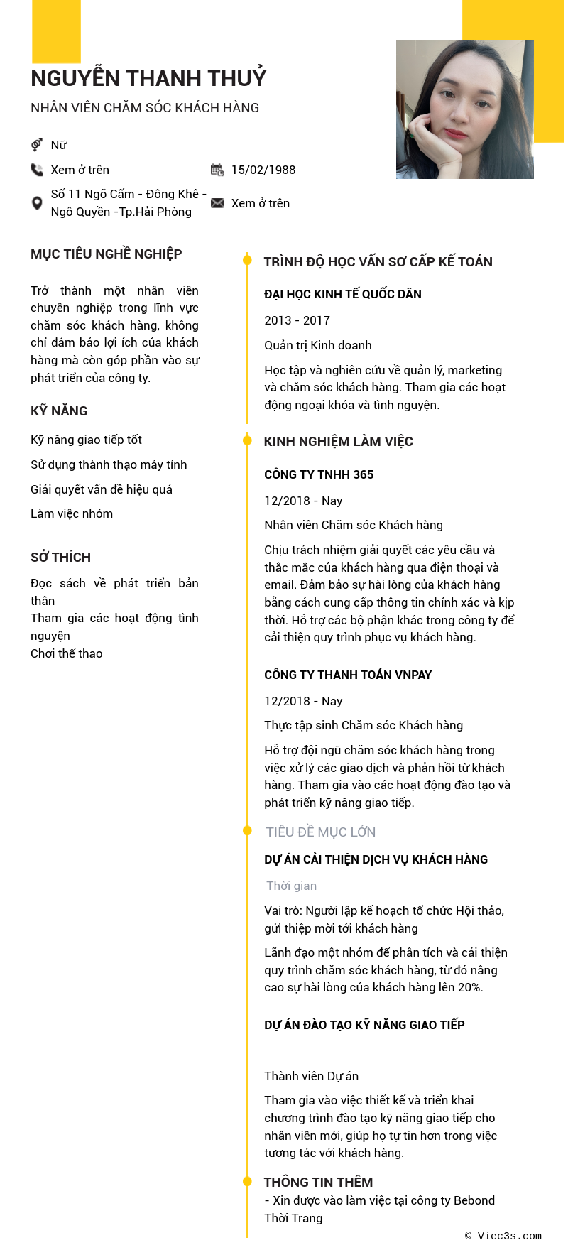 CV ứng viên