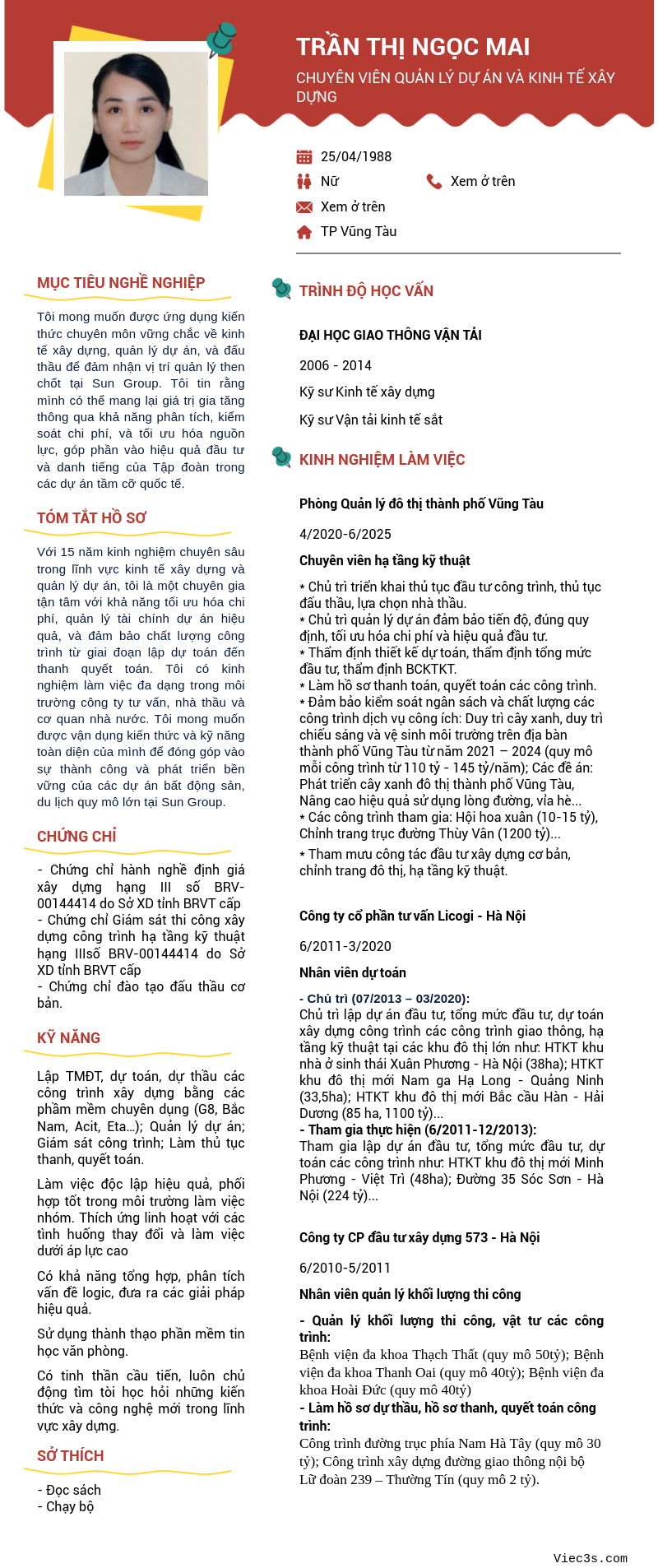 CV ứng viên
