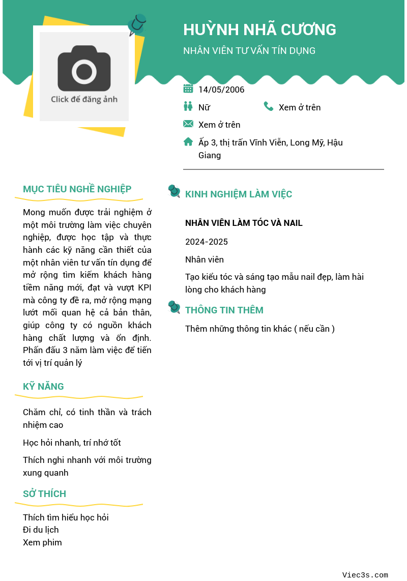 CV ứng viên
