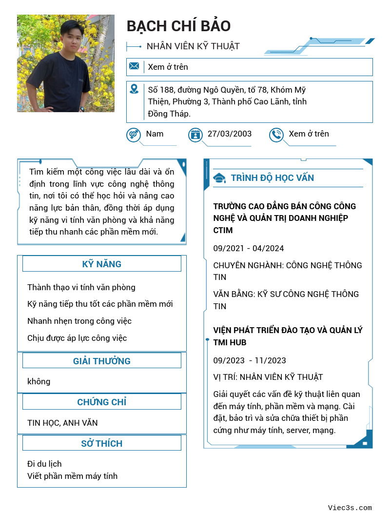 CV ứng viên
