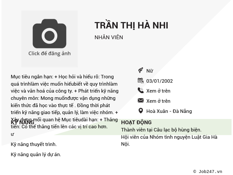 CV ứng viên