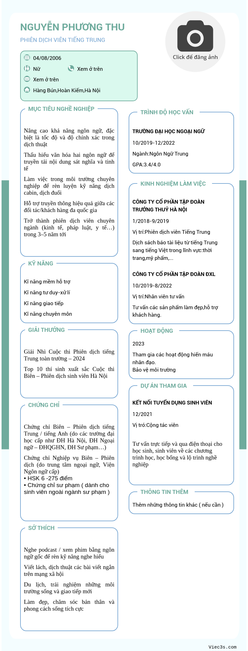 CV ứng viên