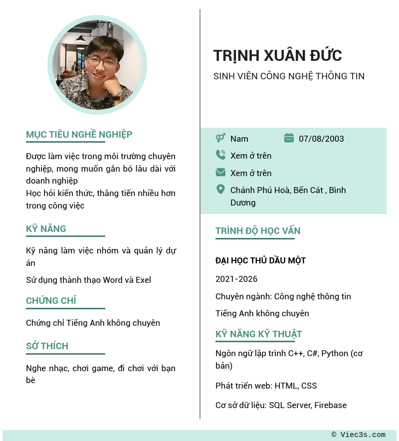CV ứng viên