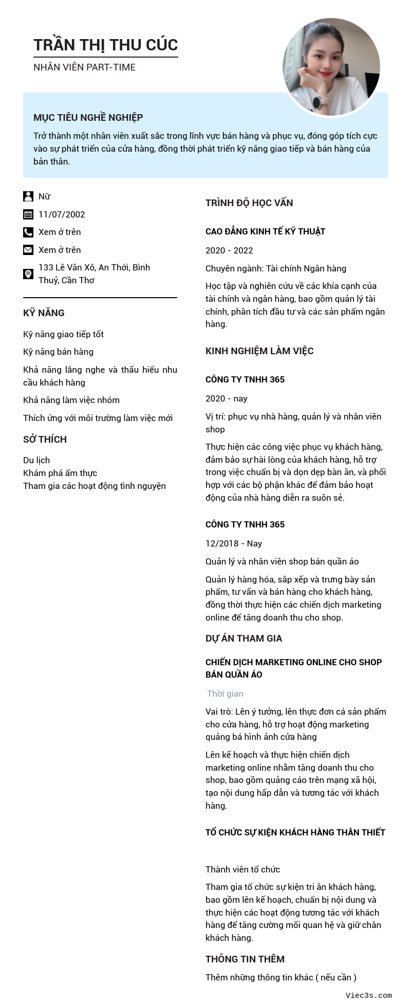 CV ứng viên