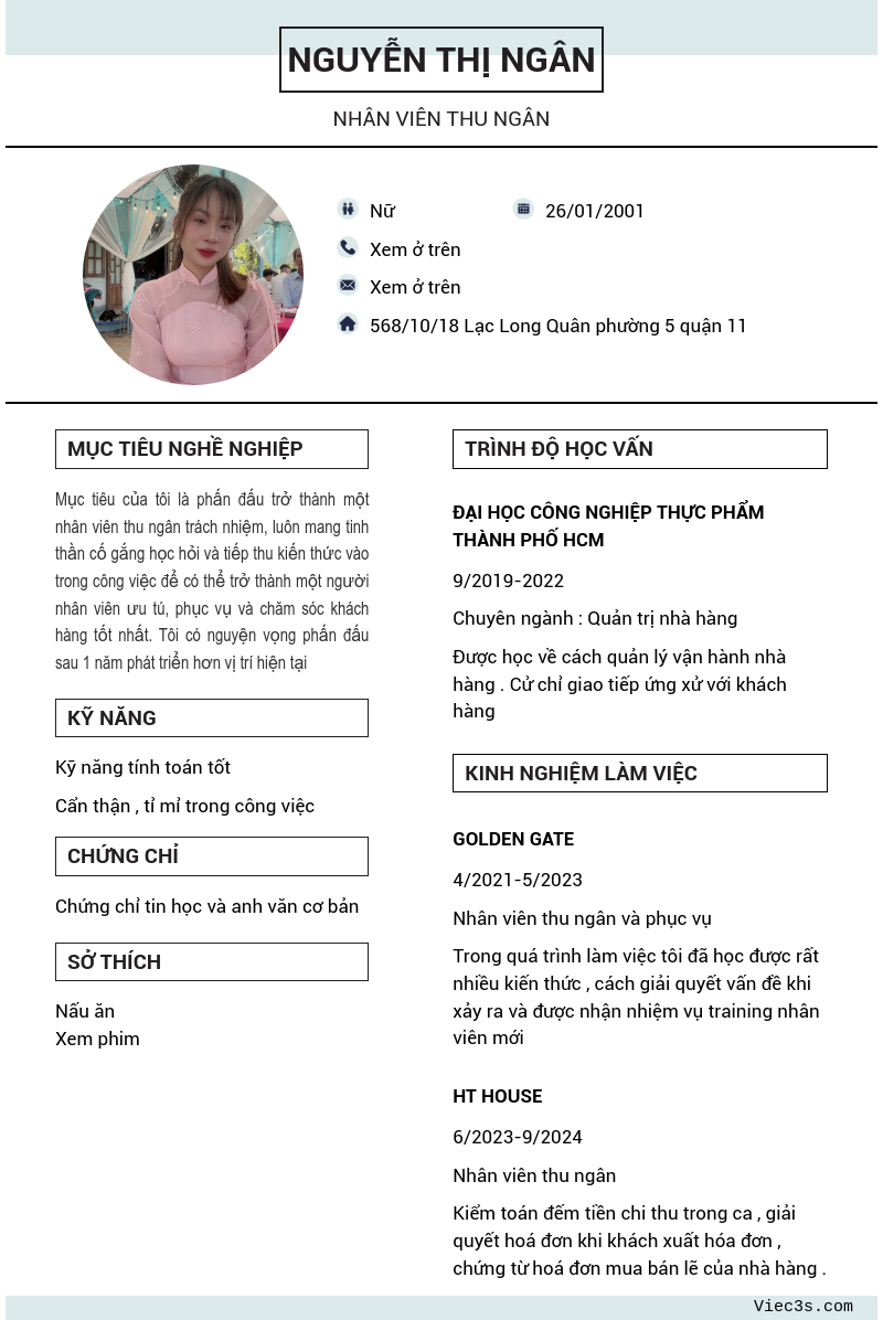 CV ứng viên