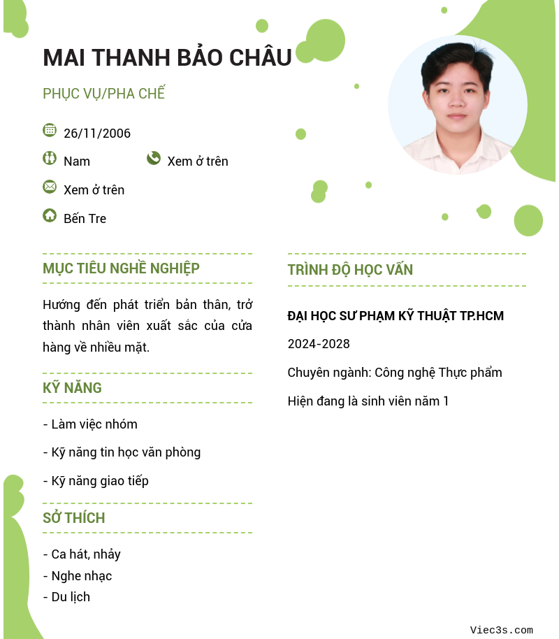 CV ứng viên