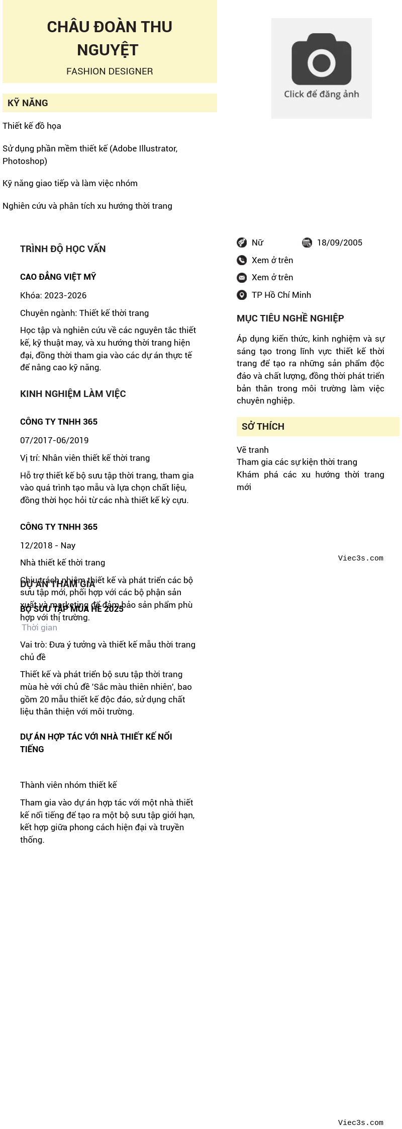 CV ứng viên
