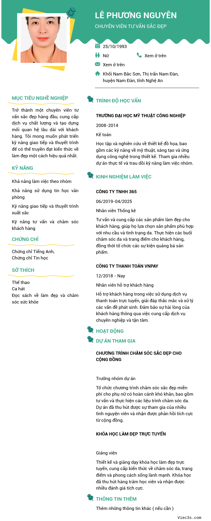 CV ứng viên