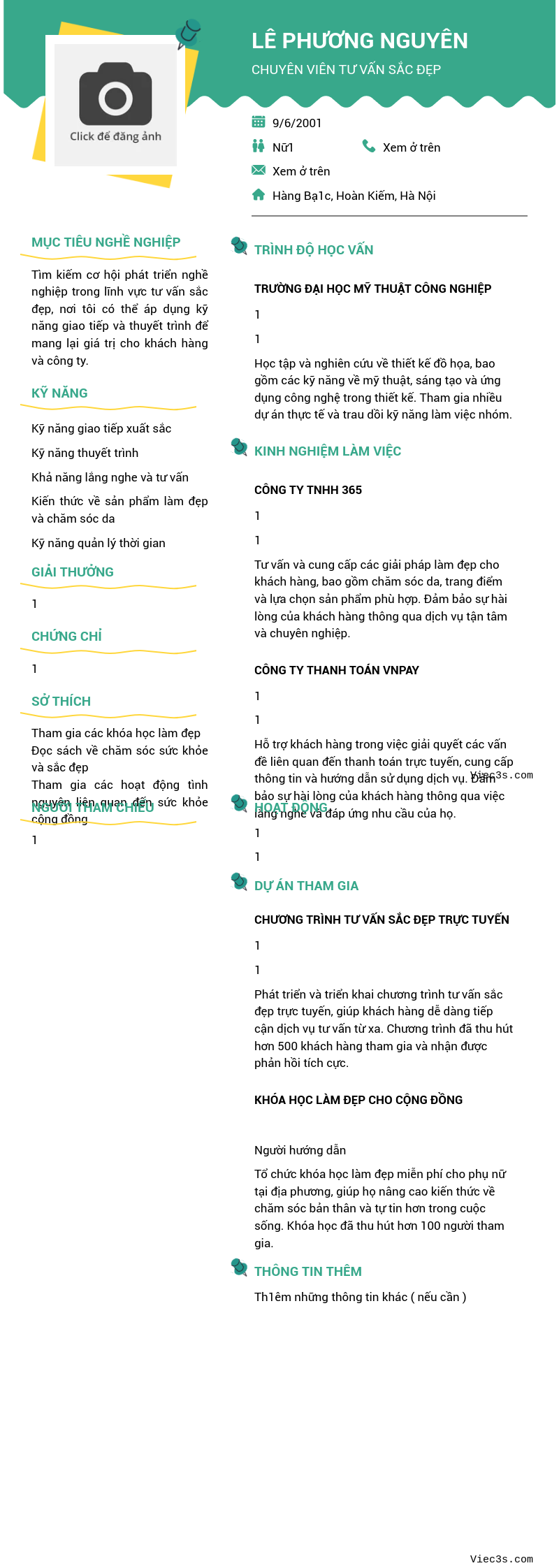 CV ứng viên