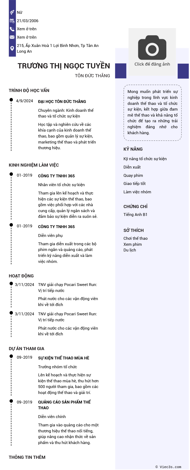 CV ứng viên