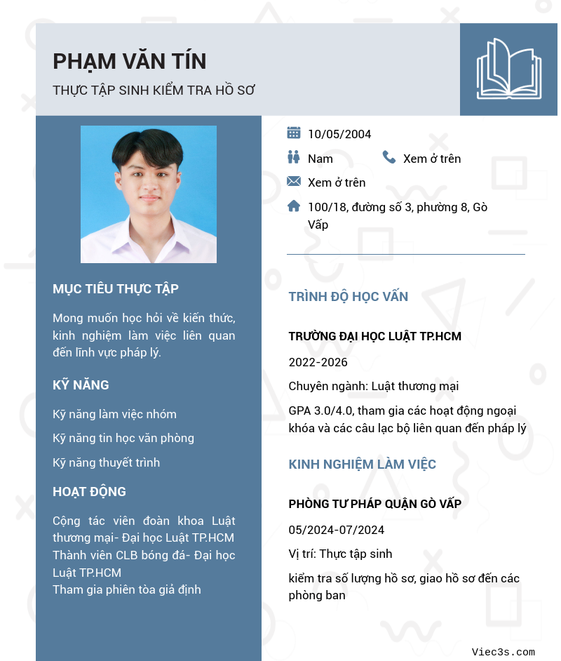 CV ứng viên