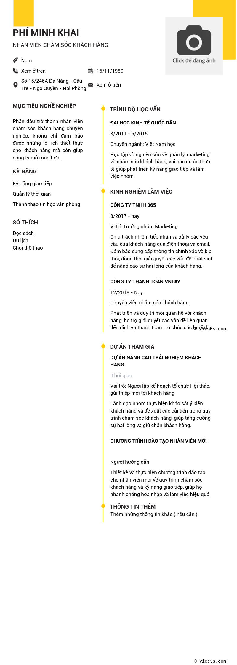 CV ứng viên