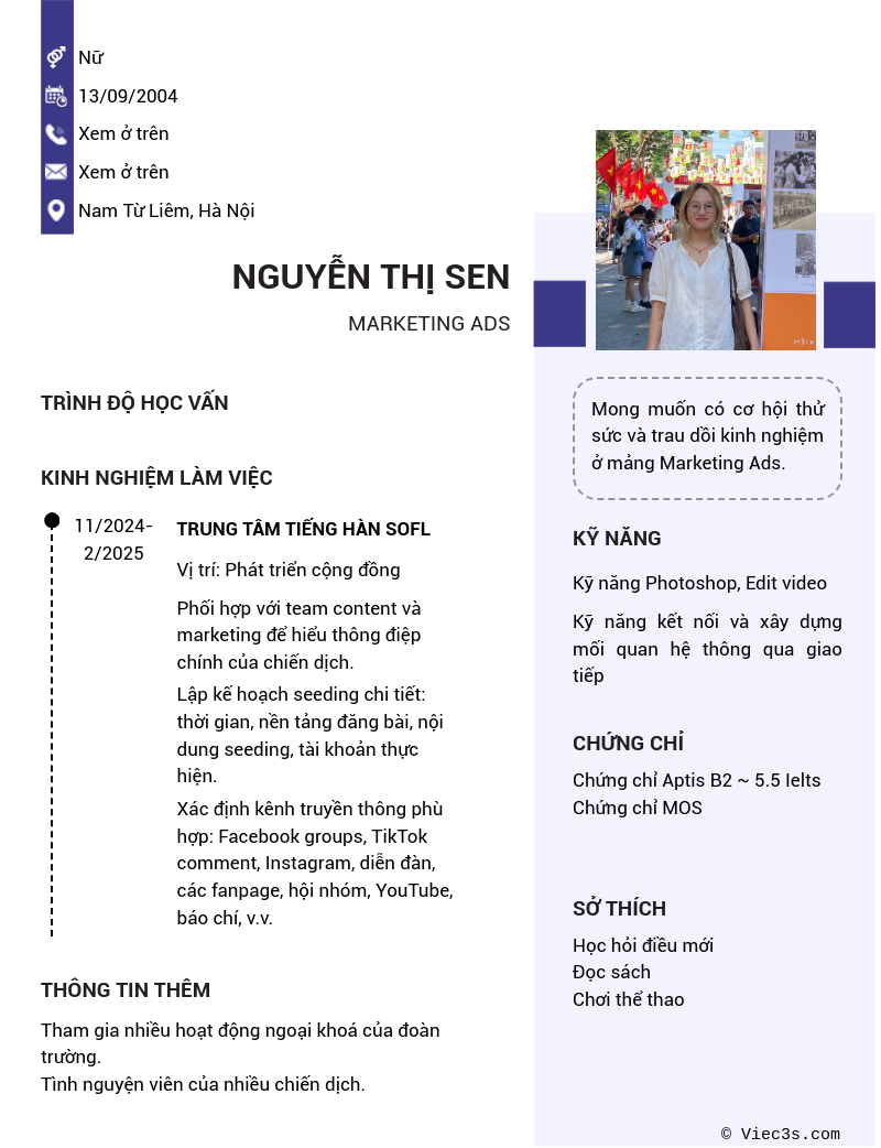 CV ứng viên
