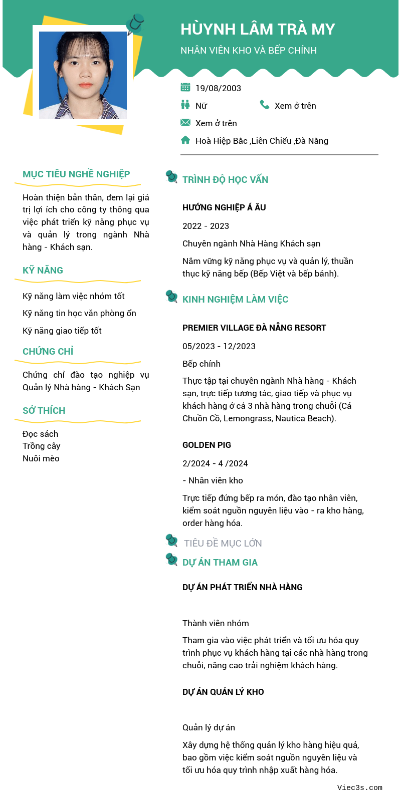 CV ứng viên