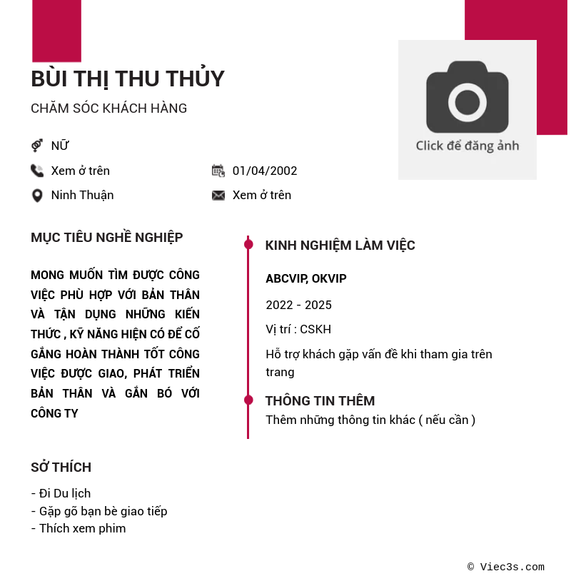 CV ứng viên