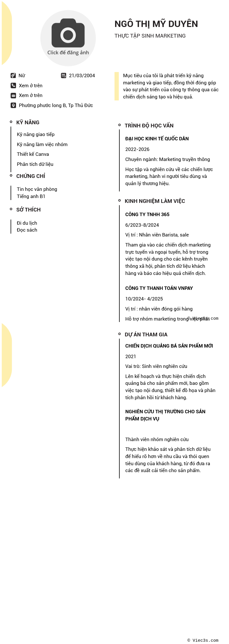 CV ứng viên