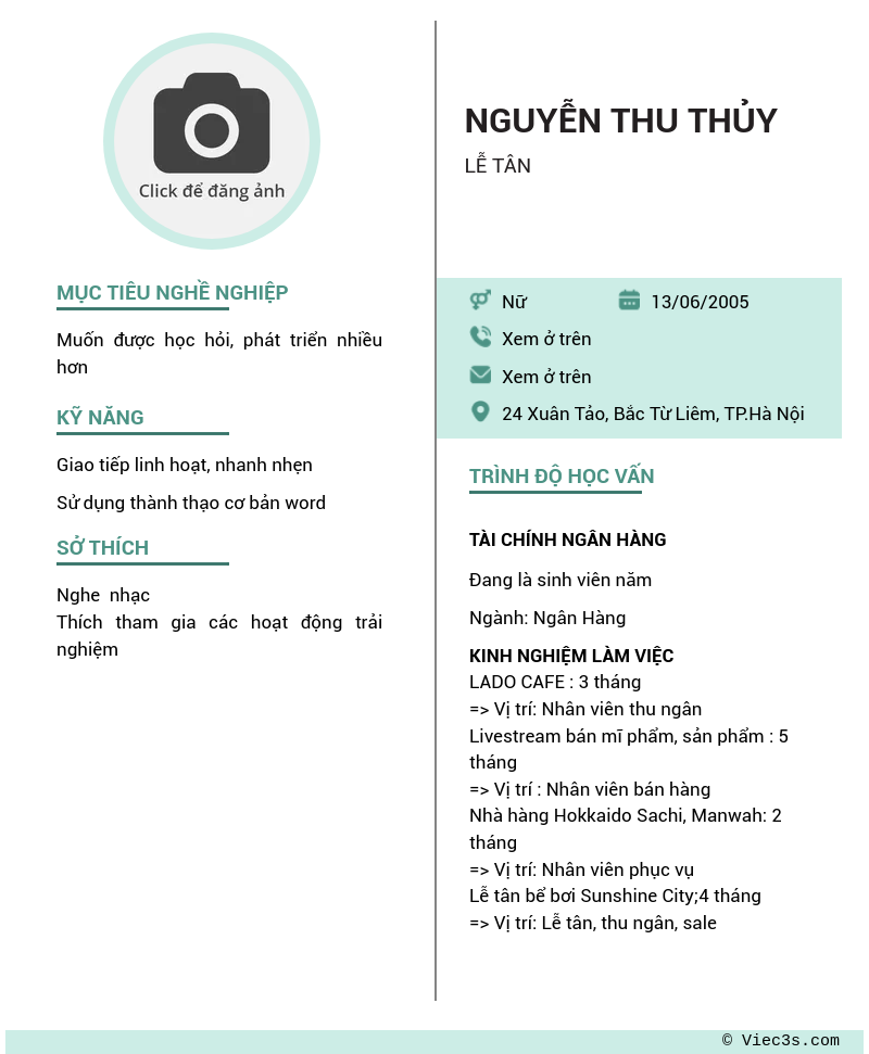 CV ứng viên