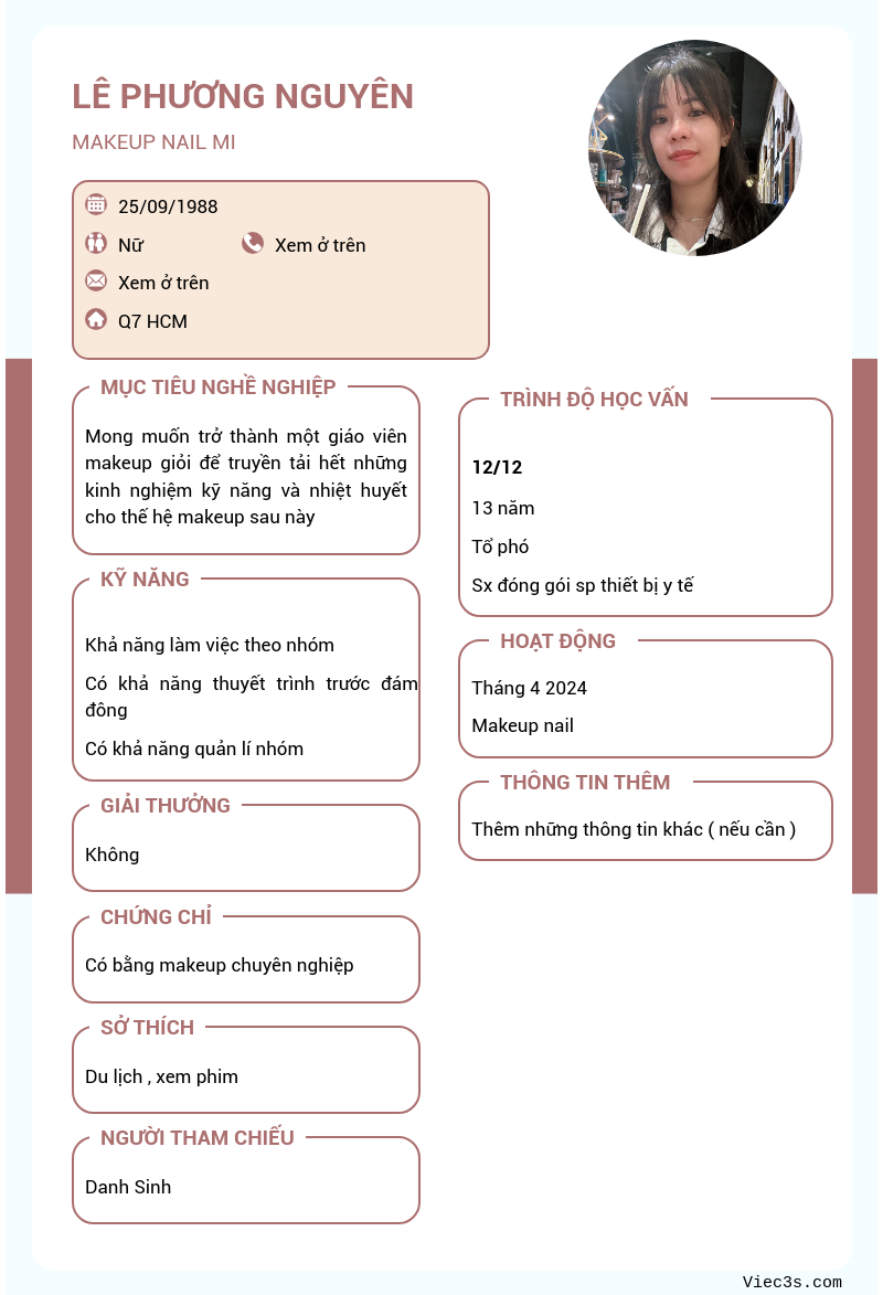 CV ứng viên