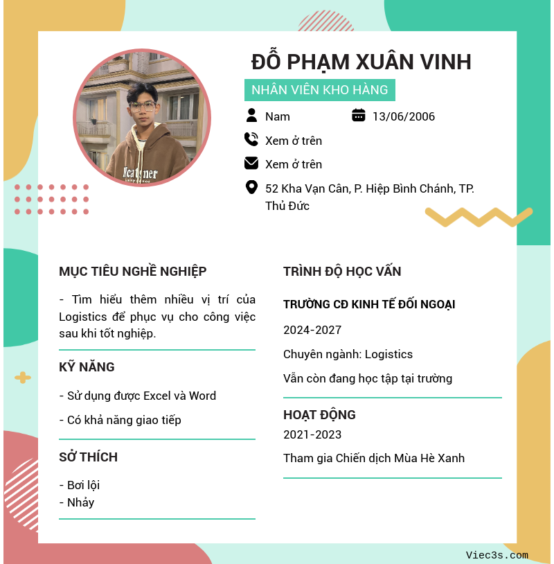 CV ứng viên