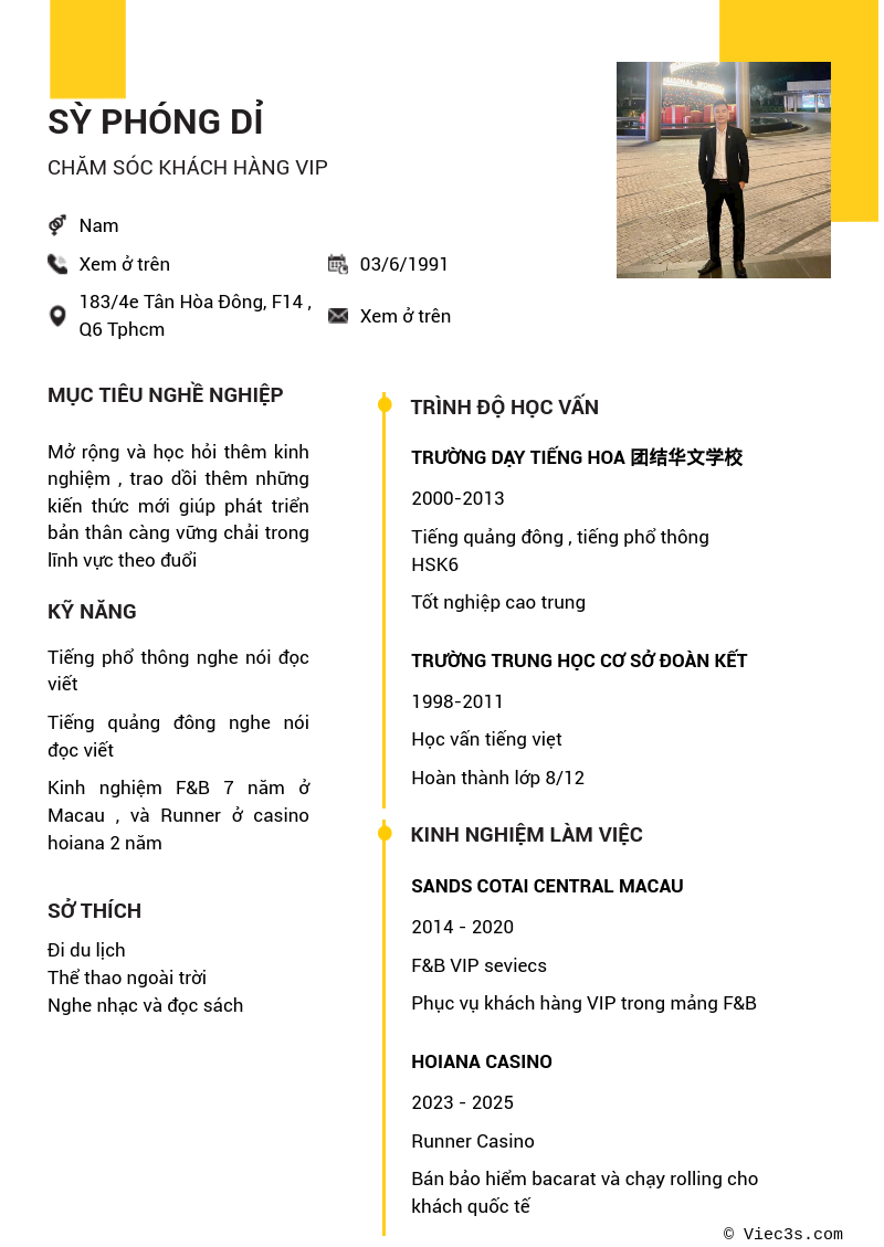 CV ứng viên