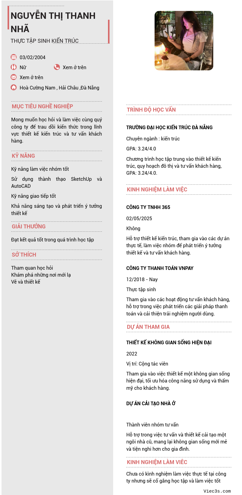 CV ứng viên