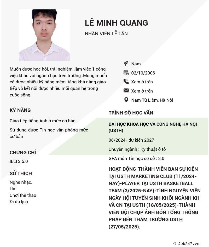 CV ứng viên