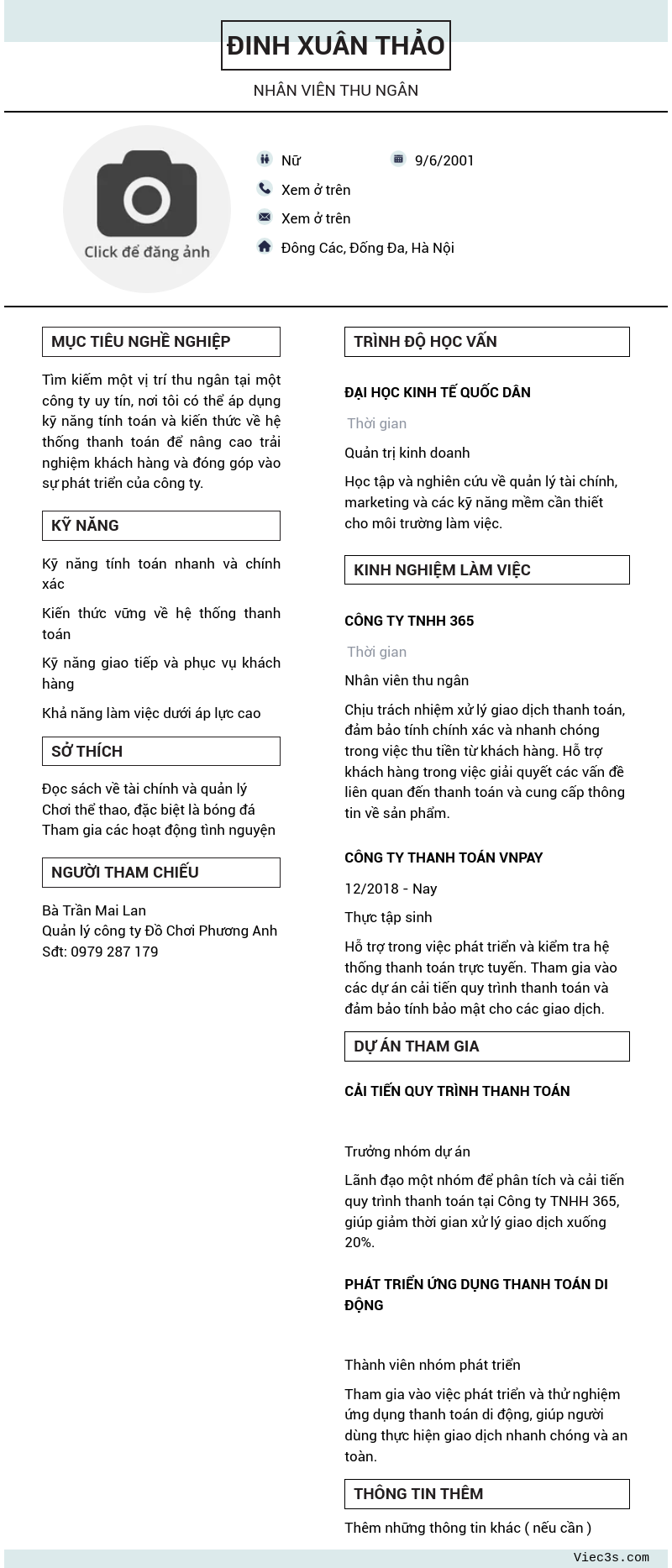 CV ứng viên