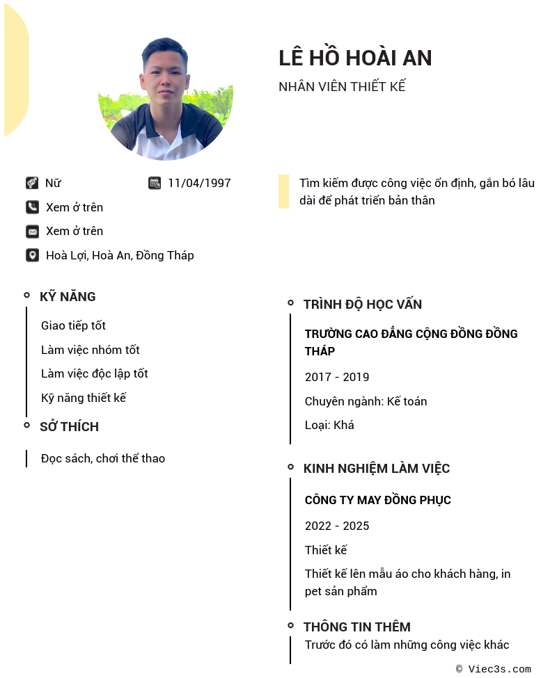 CV ứng viên