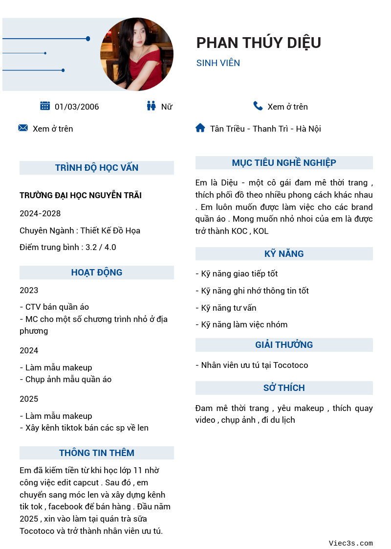 CV ứng viên