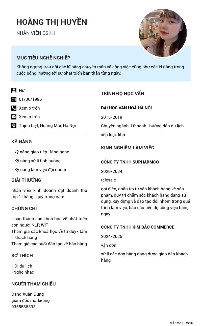 CV ứng viên