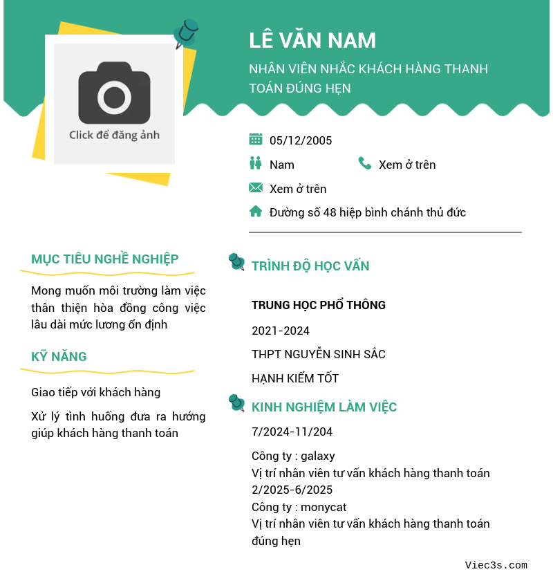 CV ứng viên