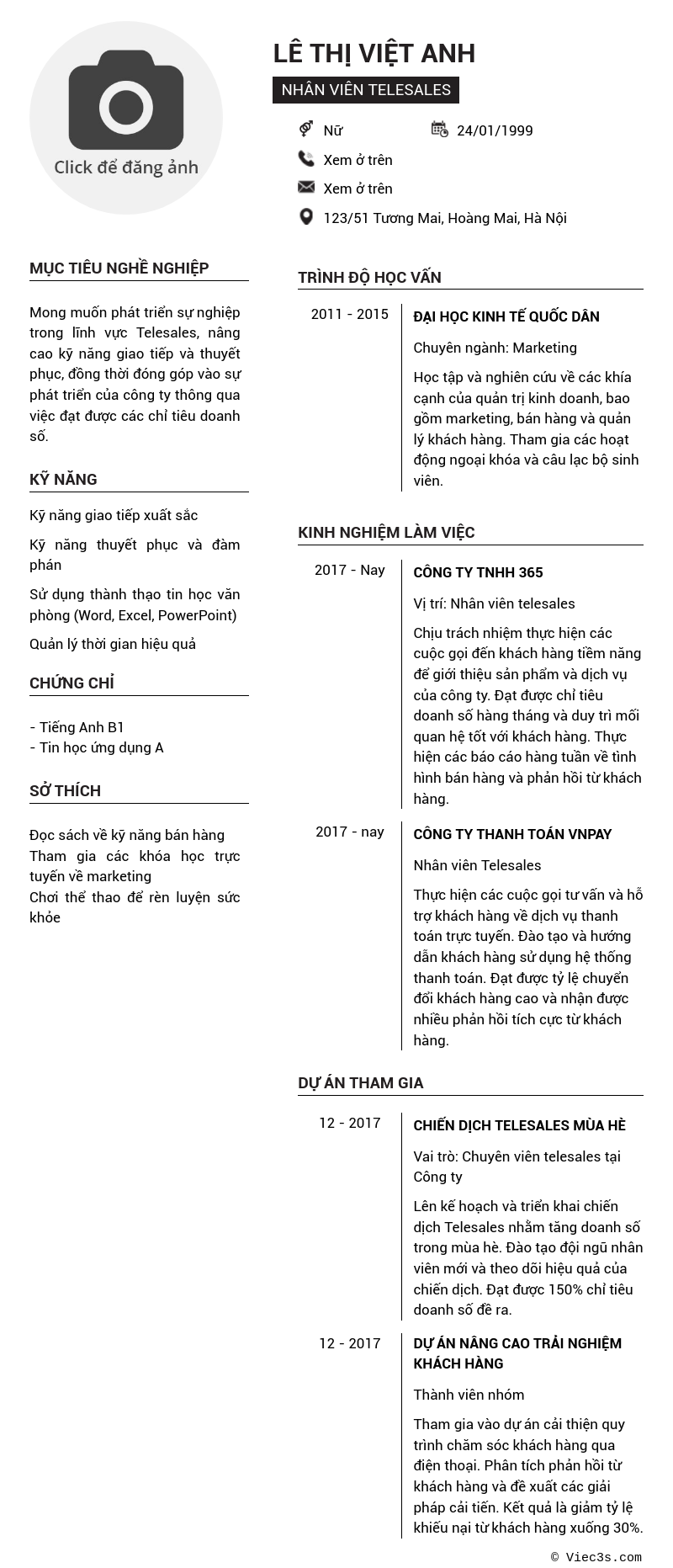 CV ứng viên