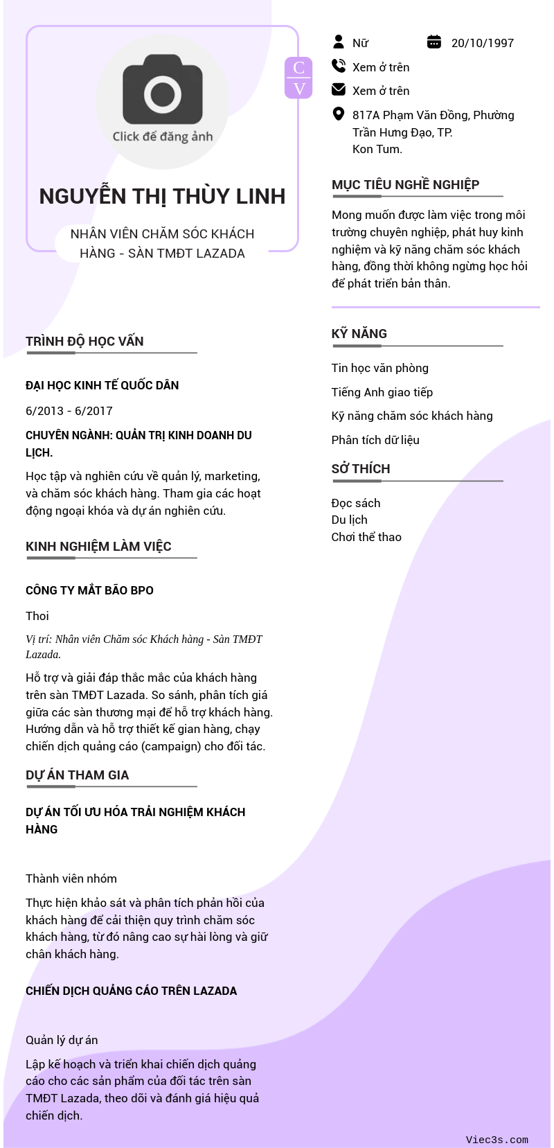 CV ứng viên