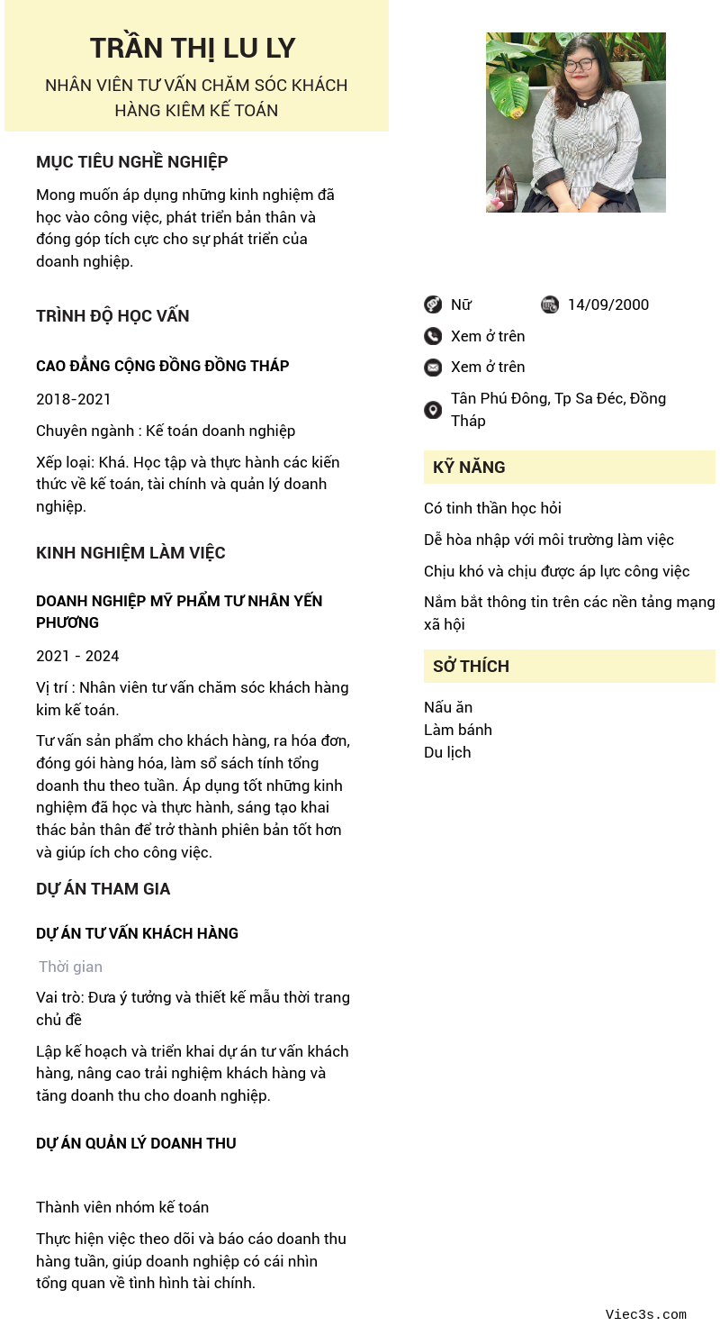 CV ứng viên