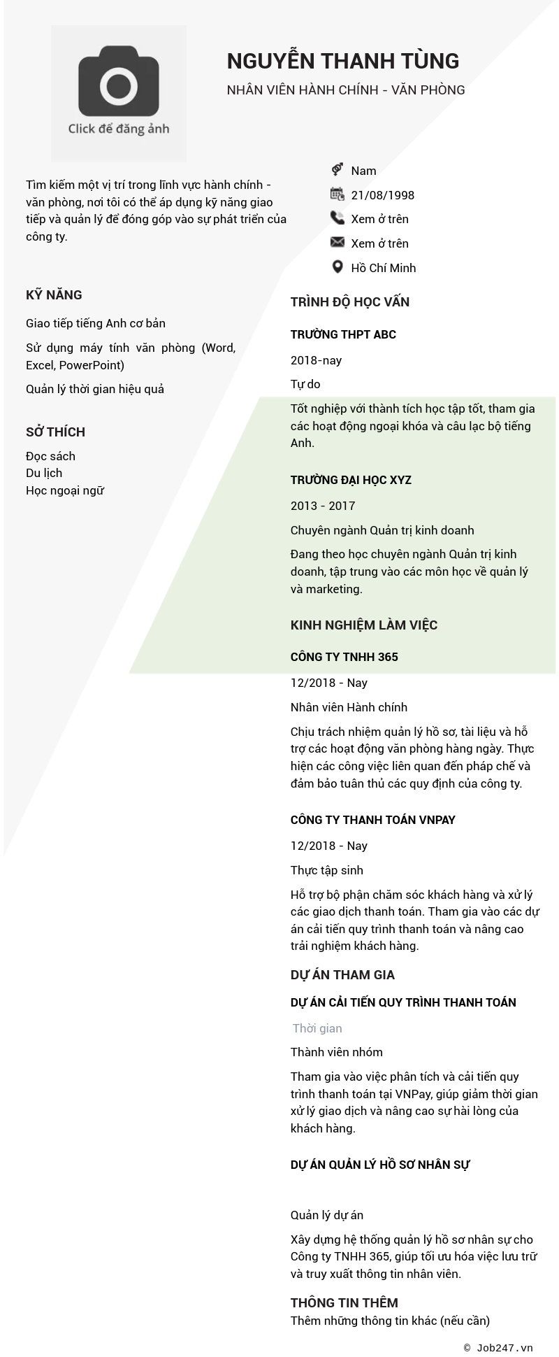 CV ứng viên